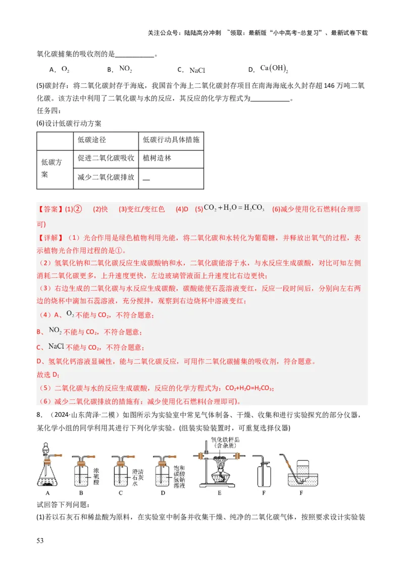 专题03碳和碳的氧化物（解析版）_02中考总复习（2026版更新中）_05-化学-中考总复习_2025年中考复习资料_备战2025年中考化学真题题源解密