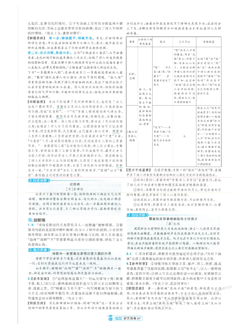 3答案解析册新高考&middot;语文_2026版天星教育《金考卷-小题狂练》新高考九科全套首发_2026版金考卷小题狂练语文（新高考）