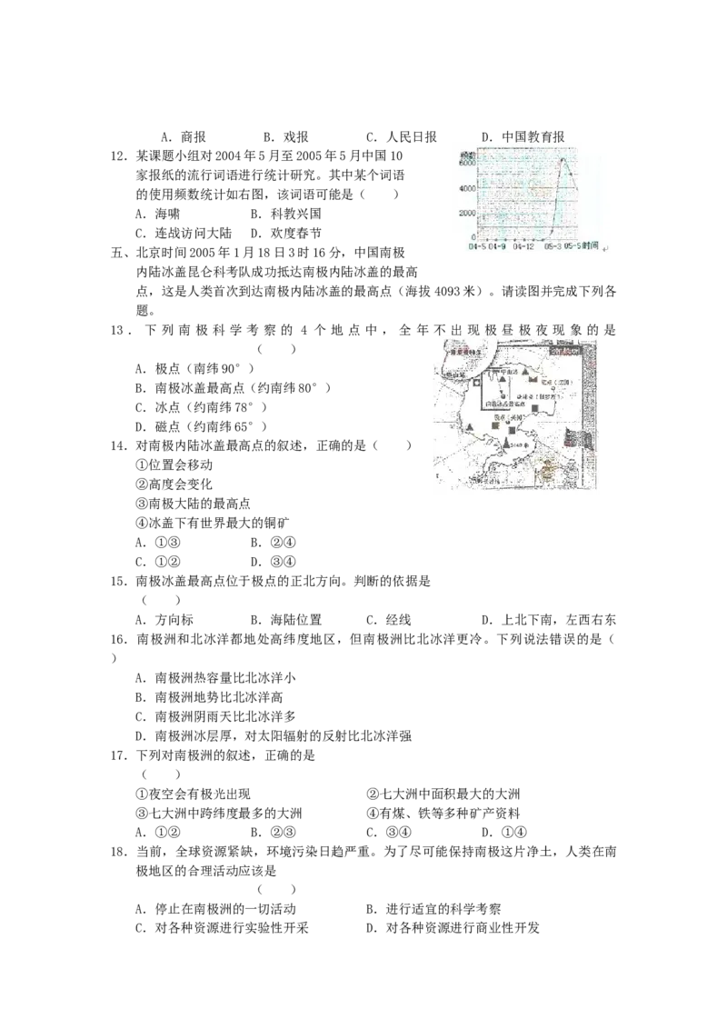 2005年上海高考文科综合真题及答案_全国卷+地方卷_7.历史_1.历史高考真题试卷_1990-2007年各地高考历年真题_2001-2007年各地文综历年真题_上海