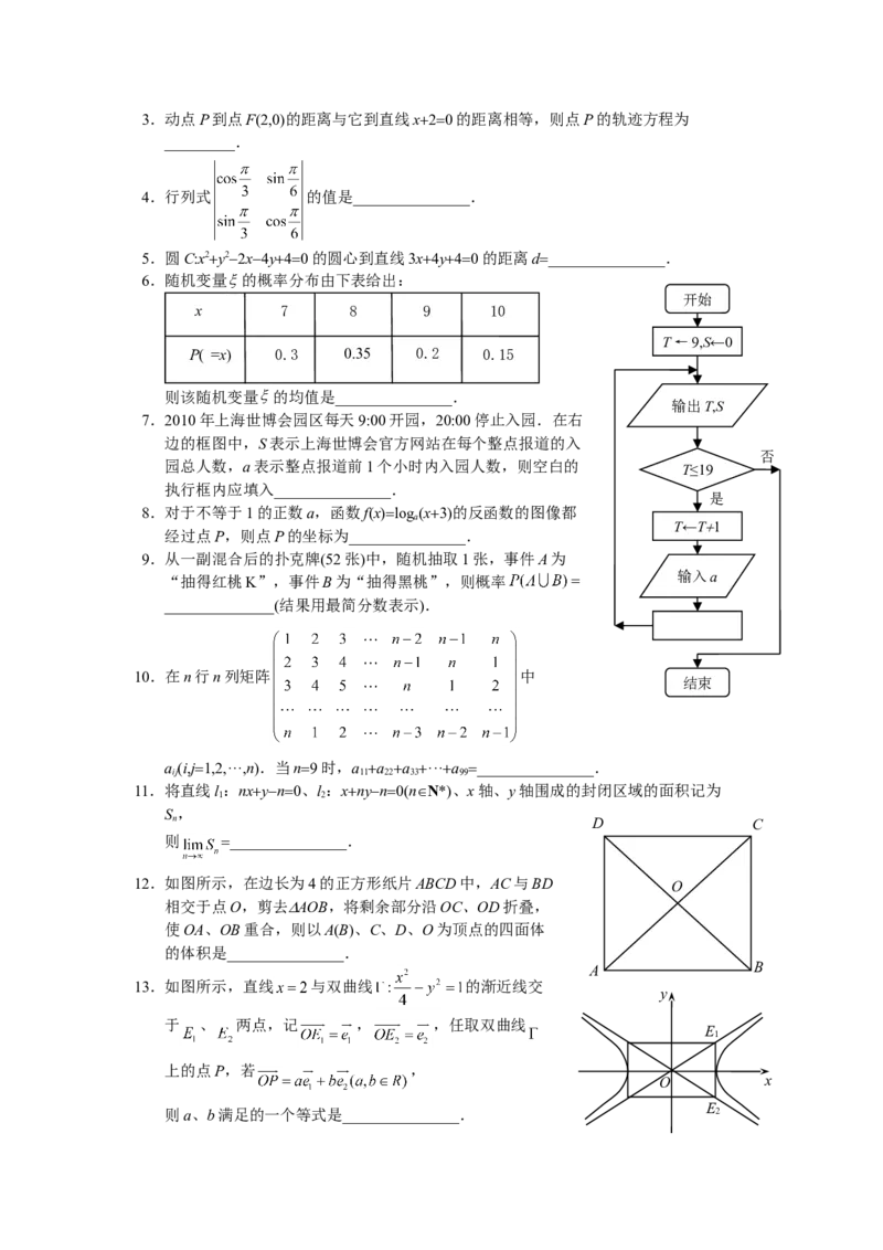 2010年上海高考数学真题（文科）试卷（word解析版）_全国卷+地方卷_2.数学_1.数学高考真题试卷_2008-2020年_地方卷_上海高考数学真题02-21