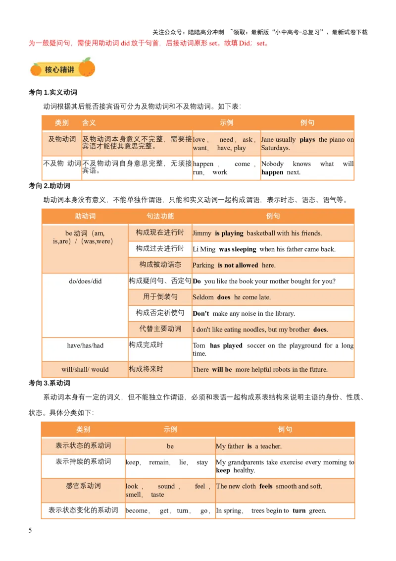 专题02动词、动词短语（讲练）（解析版）_02中考总复习（2026版更新中）_03-英语-中考总复习_2025中考复习资料_2025中考二轮课件ppt+讲义+练习英语_讲义+练习