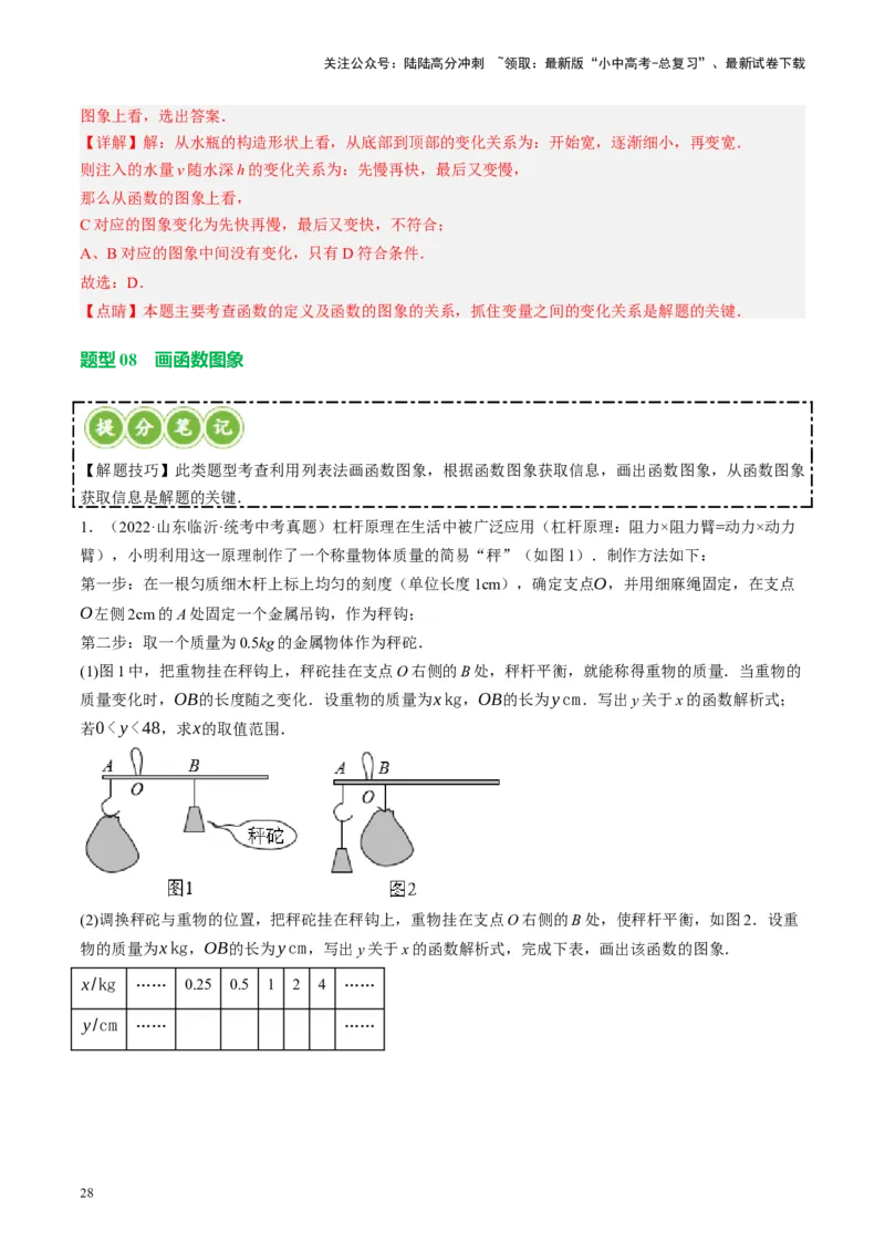 专题02函数及其性质（讲练）（解析版）_02中考总复习（2026版更新中）_02-数学-中考总复习_2024年中考复习资料_一轮复习资料_❤综合复习❤