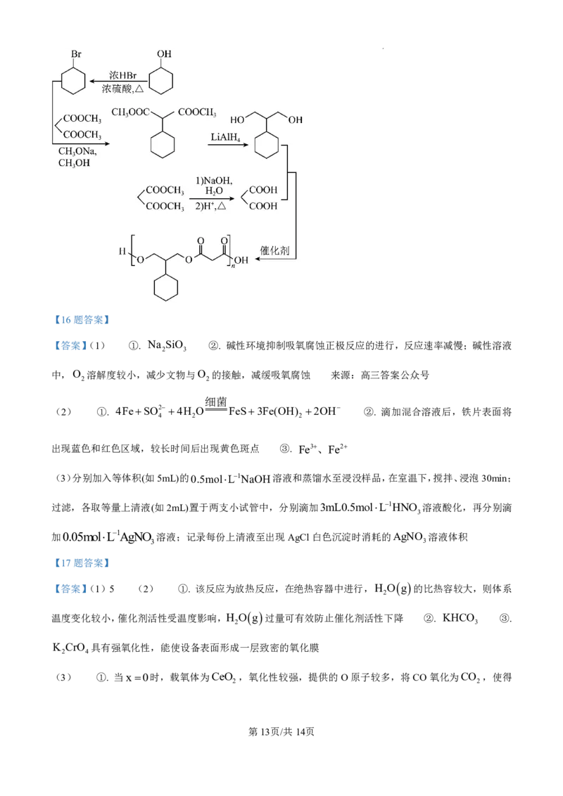 2025年高考江苏化学_2025全国各省高考真题+答案_6、江苏卷（物理、历史、化学、地理、政治、生物）