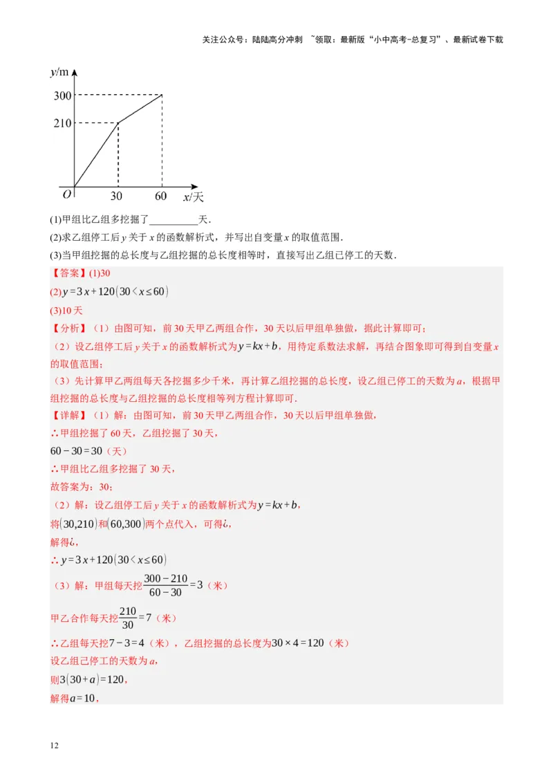 专题03函数、方程及不等式的应用（讲练）（解析版）_02中考总复习（2026版更新中）_02-数学-中考总复习_2024年中考复习资料_一轮复习资料_❤综合复习❤