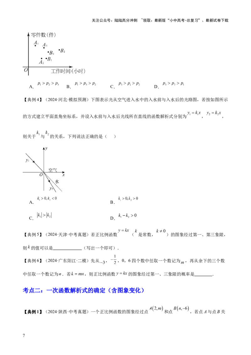 专题04一次函数（3大模块知识梳理+4个考点+4个易错点）原卷版_02中考总复习（2026版更新中）_02-数学-中考总复习_2025中考复习资料_2025年中考数学一轮知识梳理