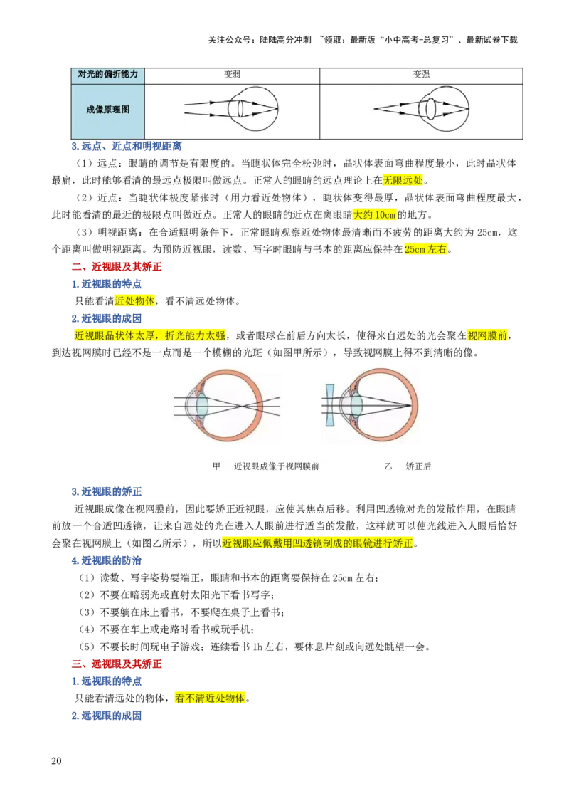 专题03透镜及其应用（讲义）（原卷版）_02中考总复习（2026版更新中）_04-物理-中考总复习_2024年中考复习资料_一轮复习_课件+讲义+练习2024年中考物理一轮复习讲练测（全国通用）