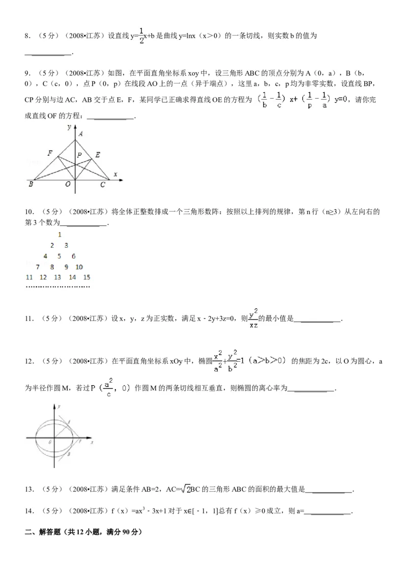 2008年江苏高考数学试题及答案_全国卷+地方卷_2.数学_1.数学高考真题试卷_2008-2020年_地方卷_江苏08-23