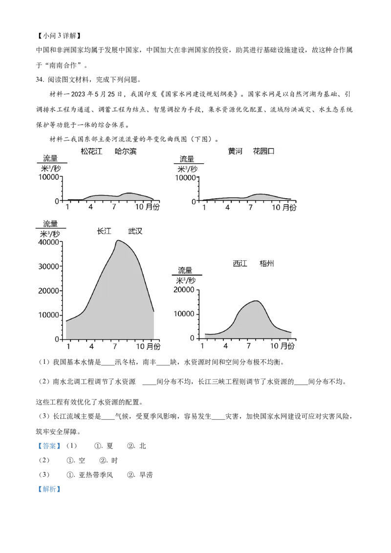 精品解析：2023年江苏省泰州市中考地理真题（解析版）_江苏省中考_江苏省中考历年真题_9.江苏中考地理(2011年-2024年）_精品解析：2023年江苏省泰州市中考地理真题
