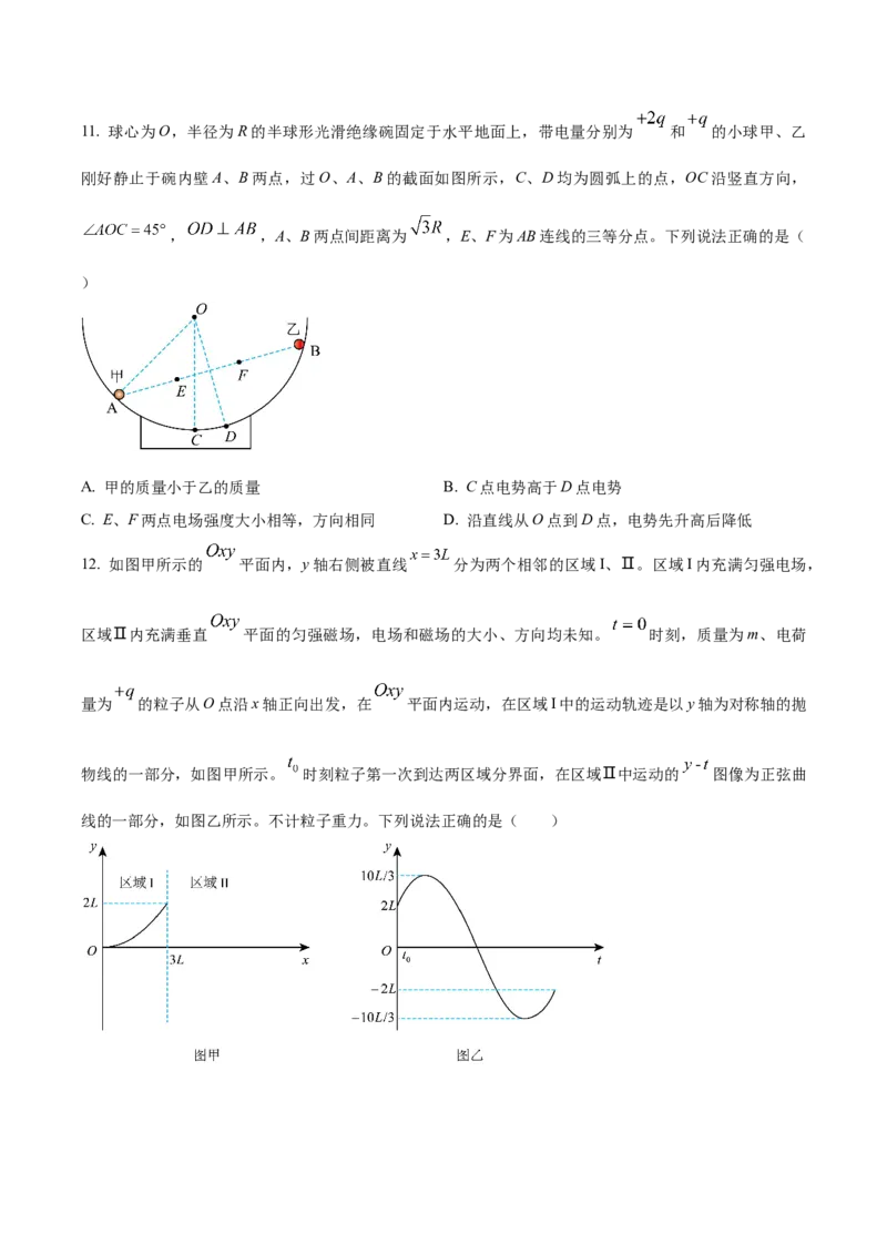 （网络参考版）山东省2025年高考真题物理试卷（含答案）_2025全国各省高考真题+答案_24、山东卷（物理、政治、化学、历史、生物、地理）_参考版本2