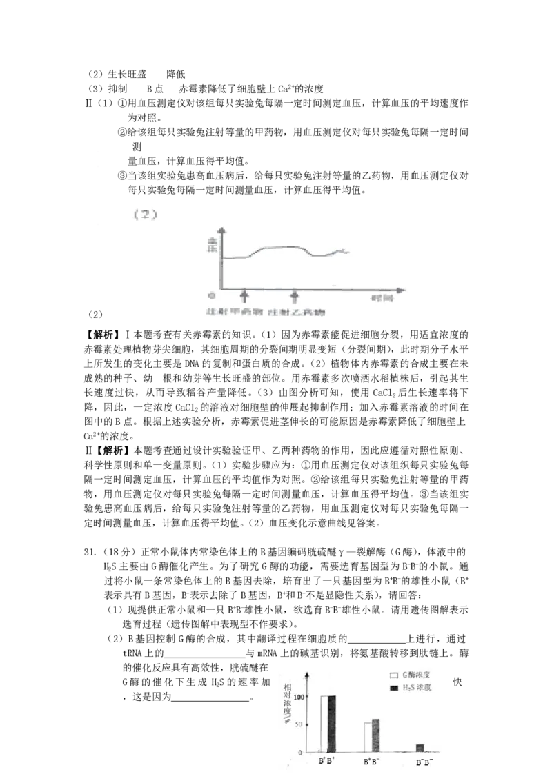 2009年浙江省高考生物（解析版）_全国卷+地方卷_6.生物_1.生物高考真题试卷_2008-2020年_地方卷_浙江高考生物08-21_A4word版_PDF版（赠送）