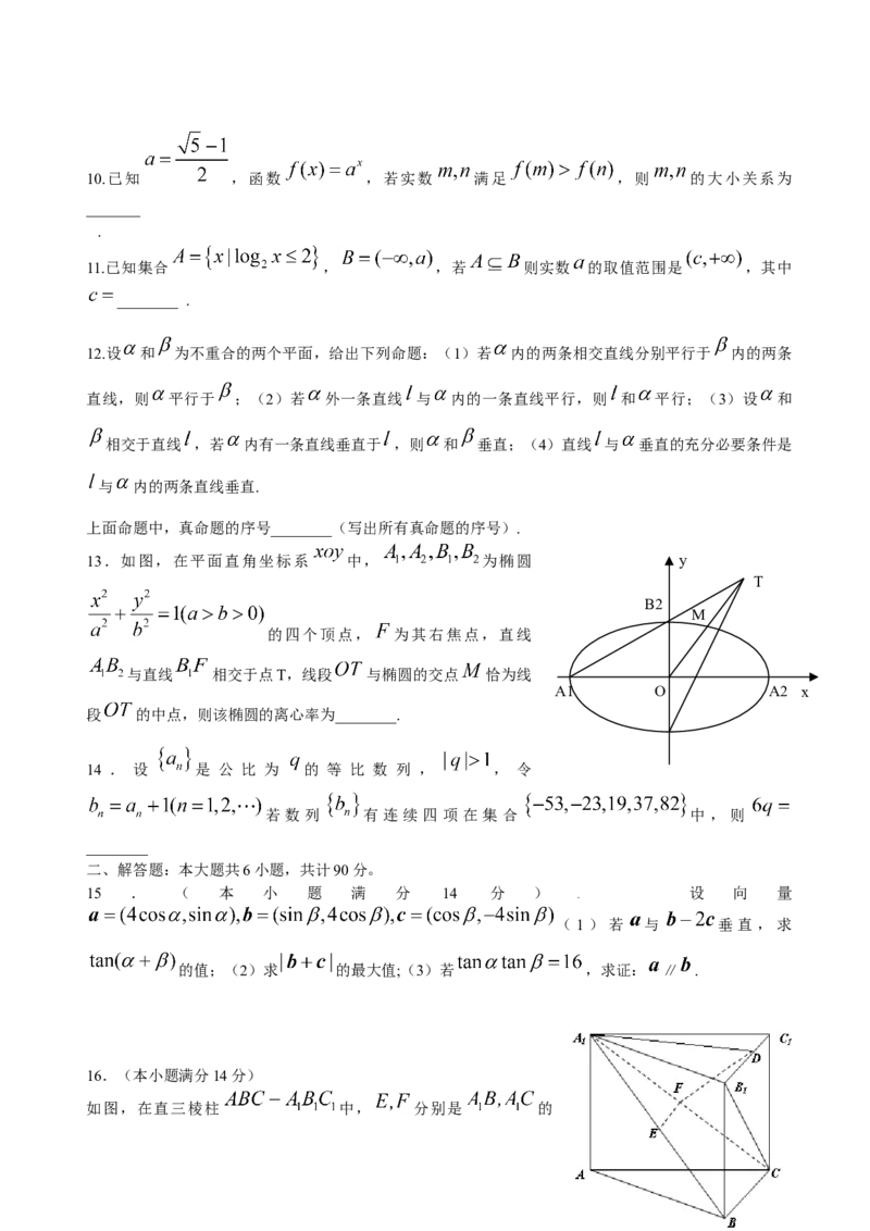 2009年江苏高考数学试卷及答案_全国卷+地方卷_2.数学_1.数学高考真题试卷_2008-2020年_地方卷_江苏08-23