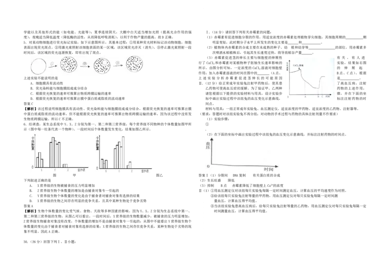 2009年浙江省高考生物（解析版）_全国卷+地方卷_6.生物_1.生物高考真题试卷_2008-2020年_地方卷_浙江高考生物08-21_A3word版_PDF版（赠送）