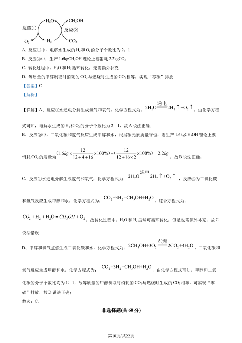 精品解析：2024年江苏省苏州市中考化学真题（解析版）_江苏省中考_01江苏省13市中考历年真题2008-2025新_、中考全套_江苏省中考历年真题_江苏省中考化学2008-2024