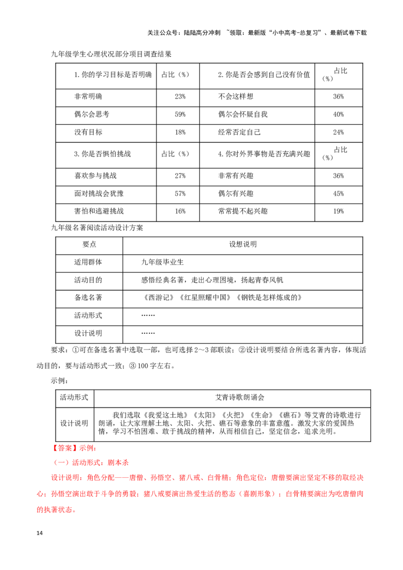 专题02《西游记》真题精练（综合题）（解析版）－备战2024年中考语文名著阅读知识（考点）梳理+真题演练_02中考总复习（2026版更新中）_01-语文-中考总复习_2024年中考资料_专项复习资料