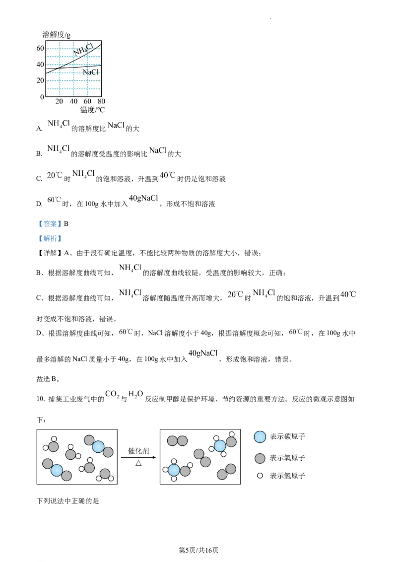 精品解析：2023年江苏省连云港市中考化学真题（解析版）_江苏省中考_01江苏省13市中考历年真题2008-2025新_、中考全套_江苏省中考历年真题_江苏省中考化学2008-2024
