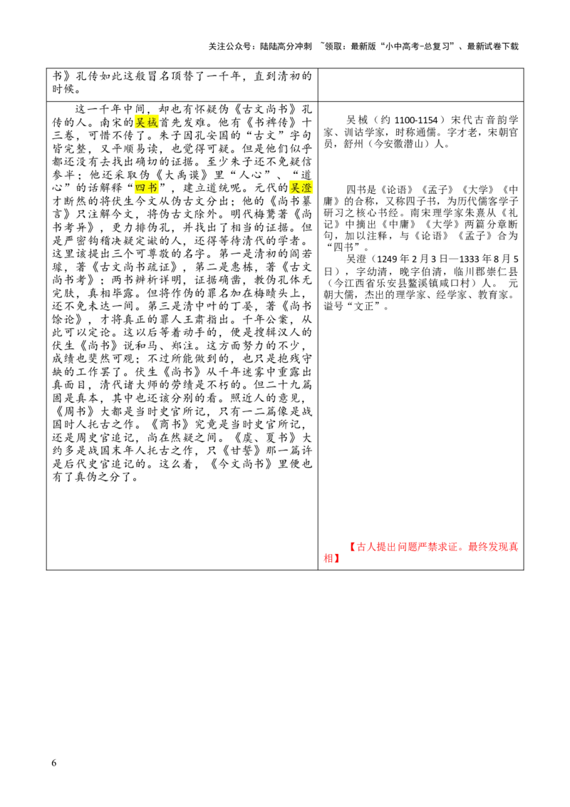 专题03《尚书》第三-2024年中考语文复习之《经典常谈》章节阅读与训练（原卷版）_02中考总复习（2026版更新中）_01-语文-中考总复习_2024年中考资料_专项复习资料