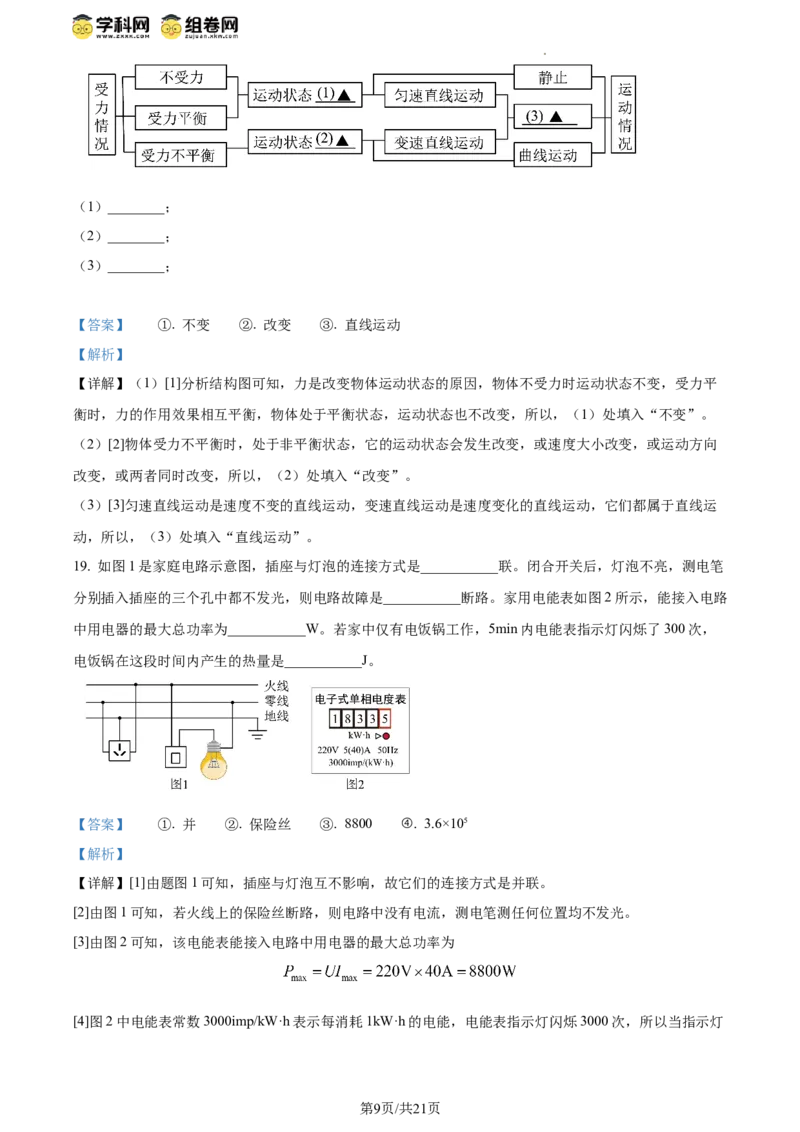 精品解析：2024年江苏省扬州市中考物理真题（解析版）_江苏省中考_01江苏省13市中考历年真题2008-2025新_、中考全套_江苏省中考历年真题_江苏省中考物理2008-2024