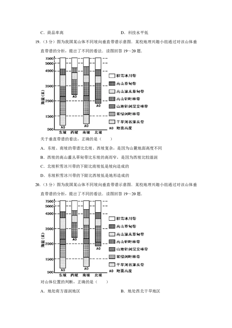 2010年江苏省高考地理试卷_全国卷+地方卷_8.地理_1.地理高考真题试卷_2008-2020年_地方卷_江苏高考地理08-21_A4word版_PDF版（赠送）