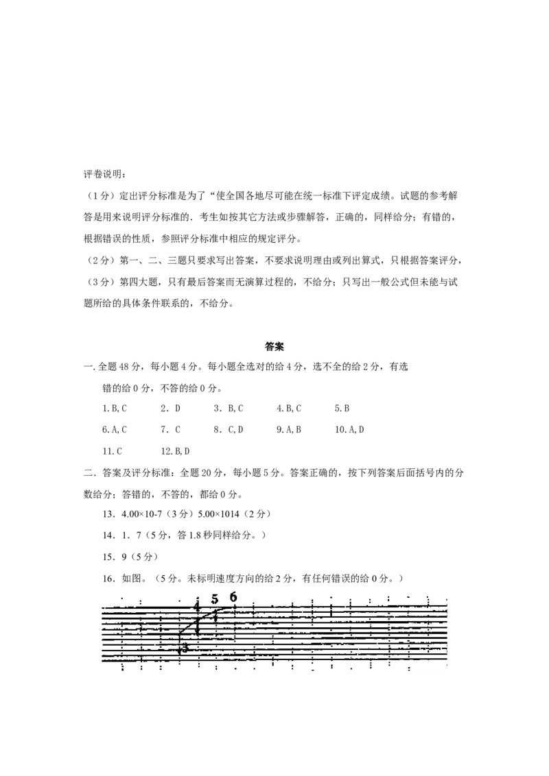 1999年浙江高考物理真题及答案_全国卷+地方卷_4.物理_1.物理高考真题试卷_1990-2007年各地高考历年真题_浙江