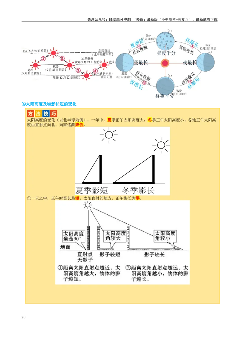 专题02地球的运动（讲义）（原卷版）_02中考总复习（2026版更新中）_09-地理-中考总复习_2024年中考复习资料_一轮复习_❤2024年中考地理一轮复习讲练测（全国通用）_配套讲义
