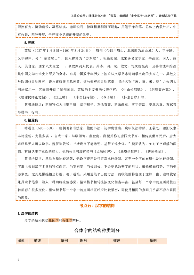 专题02：临写与书法欣赏（3大必考题型+5大重要考点+3大考向分析+3个易错点梳理）解析版_02中考总复习（2026版更新中）_01-语文-中考总复习_2025年中考资料_2025年中考语文一轮复习知识梳理