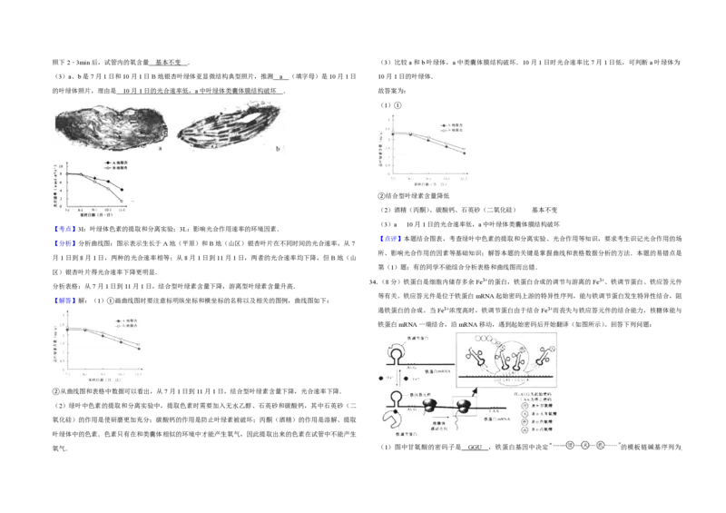 2010年江苏省高考生物试卷解析版_全国卷+地方卷_6.生物_1.生物高考真题试卷_2008-2020年_地方卷_江苏高考生物07-20_A3word版_PDF版（赠送）