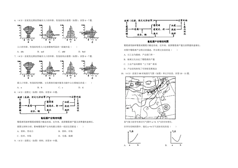 2009年天津市高考地理试卷_全国卷+地方卷_8.地理_1.地理高考真题试卷_2008-2020年_地方卷_天津高考地理08-21_A3word版_PDF版（赠送）