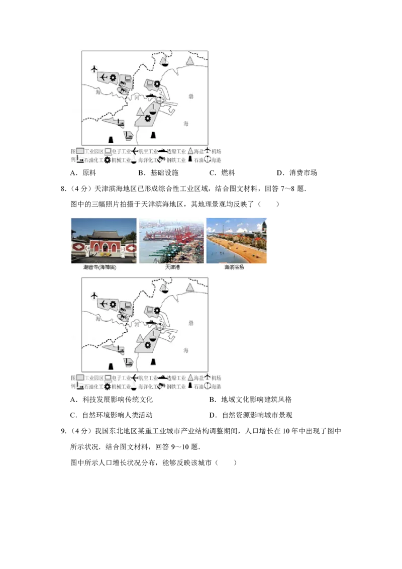 2010年天津市高考地理试卷_全国卷+地方卷_8.地理_1.地理高考真题试卷_2008-2020年_地方卷_天津高考地理08-21_A4word版_PDF版（赠送）