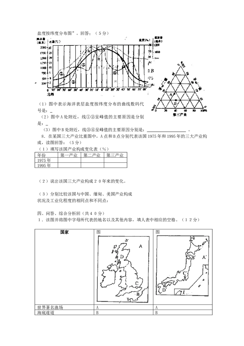 1998年北京高考地理真题_全国卷+地方卷_8.地理_1.地理高考真题试卷_1990-2007年各地高考历年真题_北京