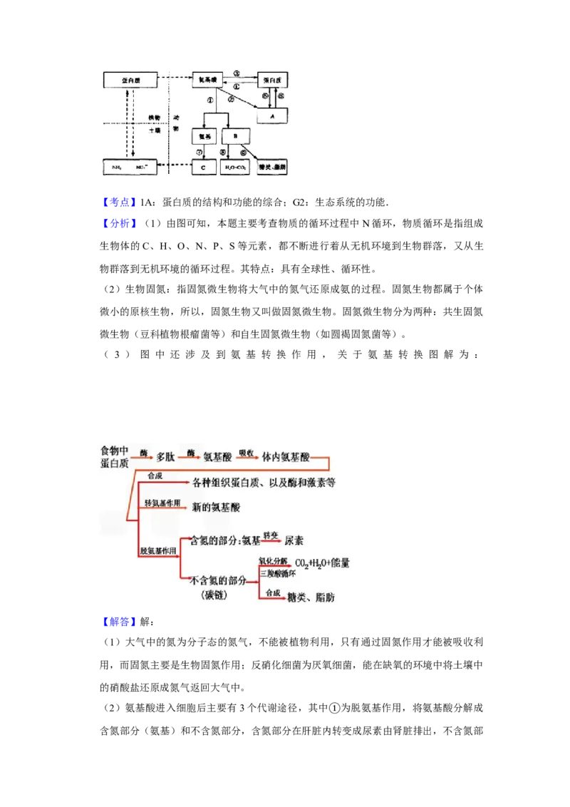 2007年江苏省高考生物试卷解析版_全国卷+地方卷_6.生物_1.生物高考真题试卷_2008-2020年_地方卷_江苏高考生物07-20_A4word版
