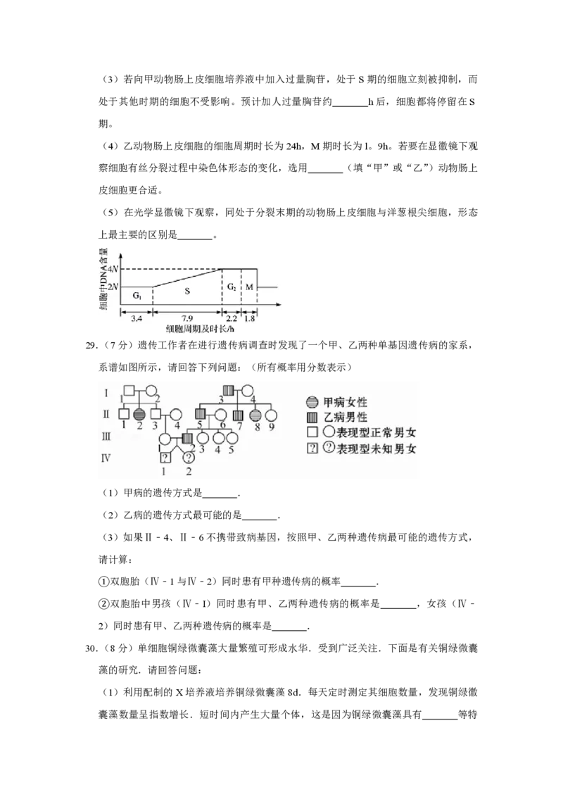 2010年江苏省高考生物试卷_全国卷+地方卷_6.生物_1.生物高考真题试卷_2008-2020年_地方卷_江苏高考生物07-20_A4word版_PDF版（赠送）