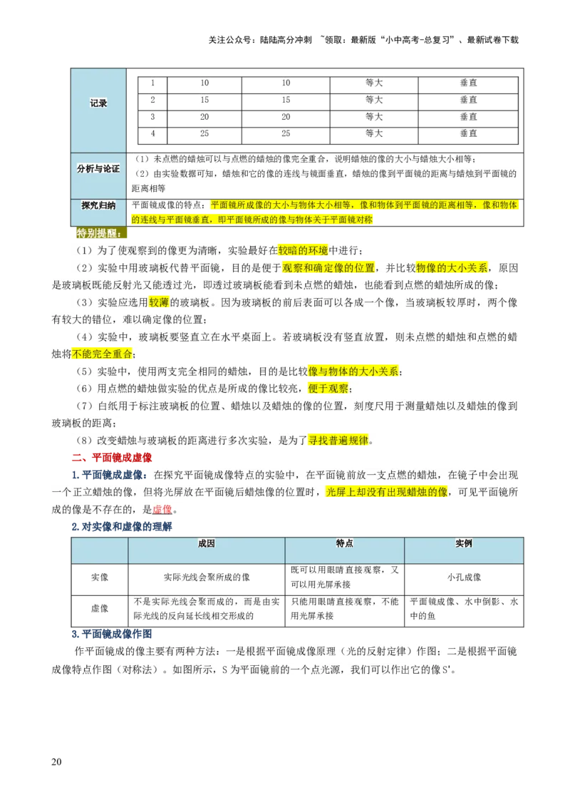 专题02光现象（讲义）（解析版）_02中考总复习（2026版更新中）_04-物理-中考总复习_2024年中考复习资料_一轮复习_课件+讲义+练习2024年中考物理一轮复习讲练测（全国通用）
