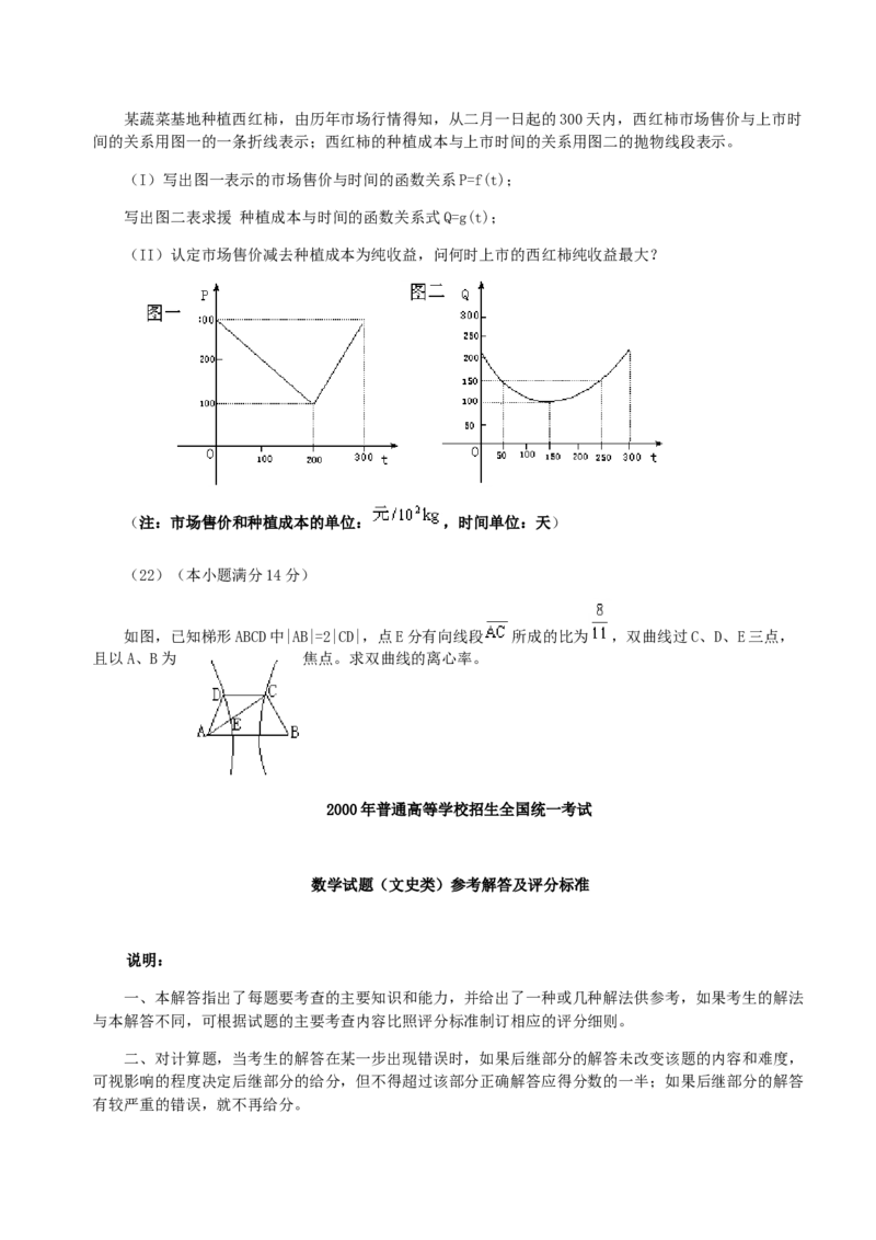 2000年福建高考文科数学真题及答案_全国卷+地方卷_2.数学_1.数学高考真题试卷_1990-2007年各地高考历年真题_福建