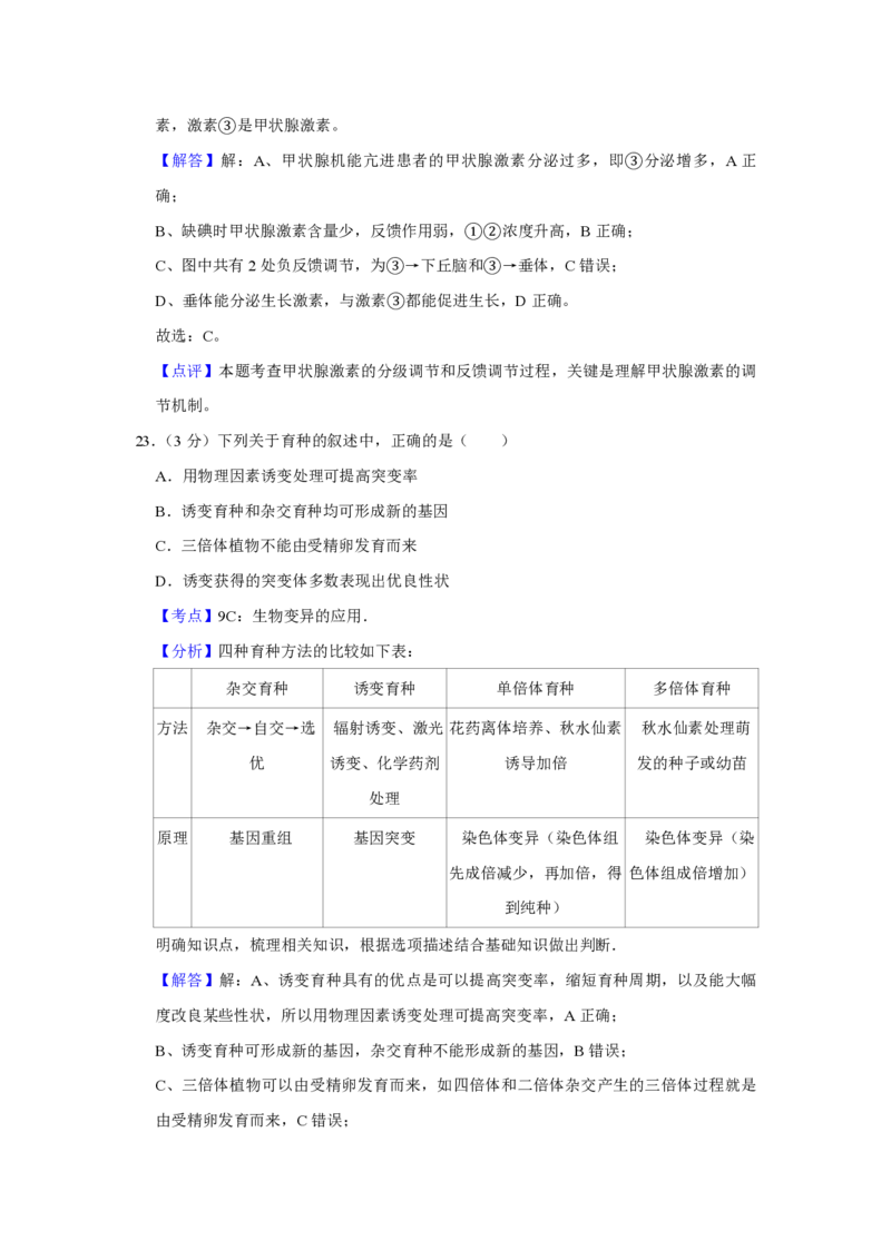 2008年江苏省高考生物试卷解析版_全国卷+地方卷_6.生物_1.生物高考真题试卷_2008-2020年_地方卷_江苏高考生物07-20_A4word版_PDF版（赠送）