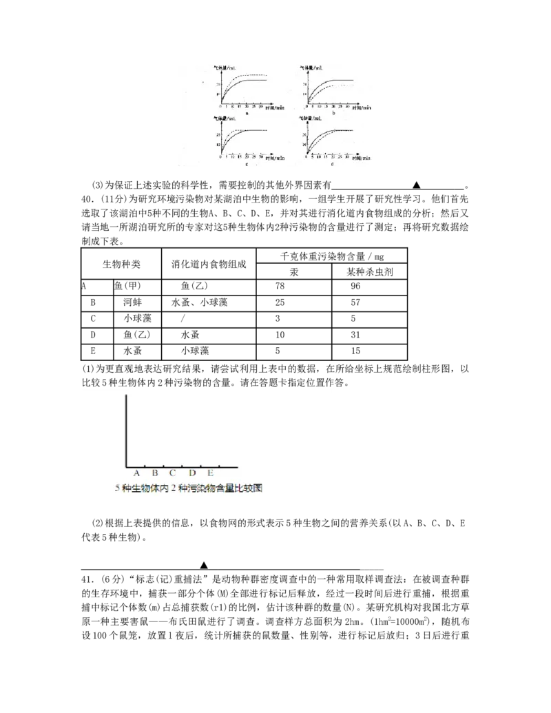 2007年江苏高考生物真题及答案_全国卷+地方卷_6.生物_1.生物高考真题试卷_1990-2007年各地高考历年真题_江苏