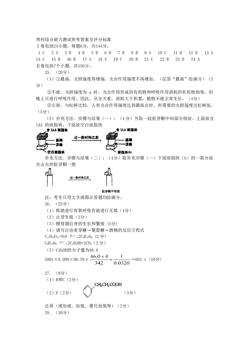 2001年重庆高考理综真题及答案_全国卷+地方卷_4.物理_1.物理高考真题试卷_1990-2007年各地高考历年真题_2001-2007年各地理综历年真题_重庆