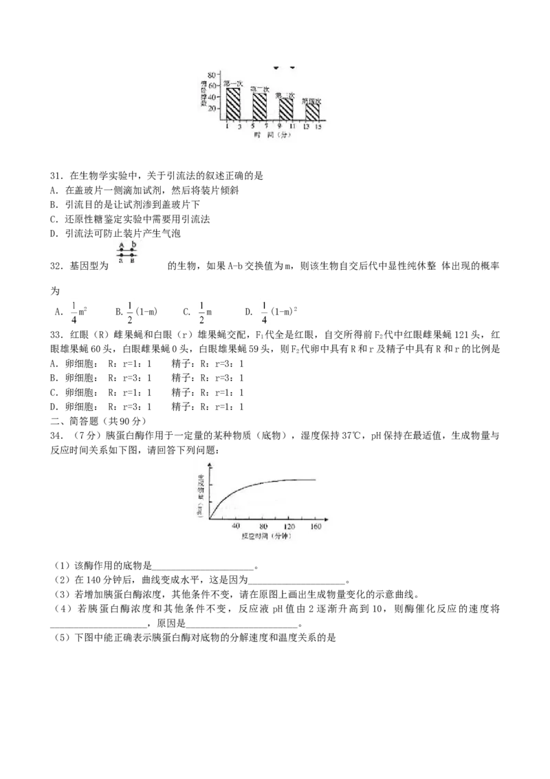 2004年上海高考生物真题及答案_全国卷+地方卷_6.生物_1.生物高考真题试卷_1990-2007年各地高考历年真题_上海