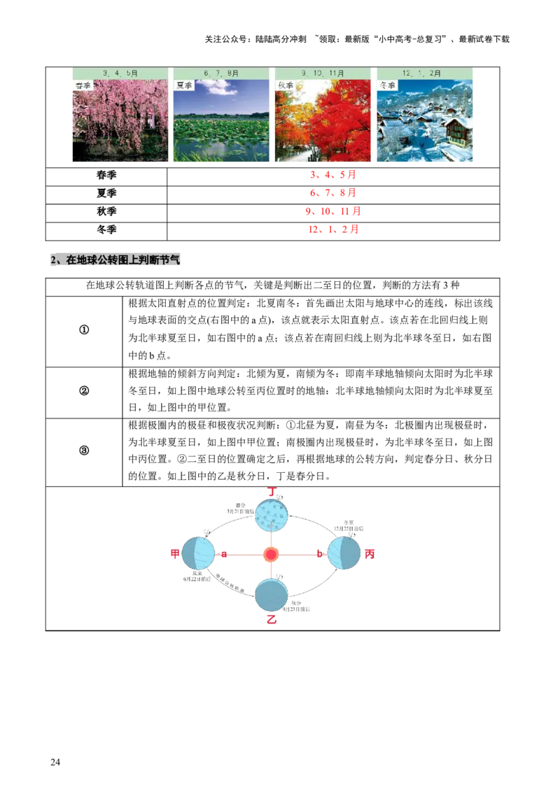 专题03地球运动（讲练）-2025年中考地理二轮复习（全国通用）（原卷版）_02中考总复习（2026版更新中）_09-地理-中考总复习_2025中考地理复习资料_2025中考二轮课件ppt+讲义+练习地理