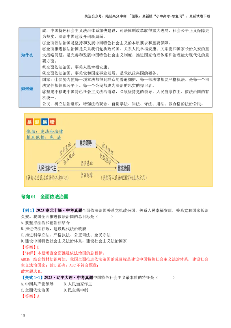 专题02民主与法治（讲义）-2024年中考道德与法治一轮复习讲练测（全国通用）_02中考总复习（2026版更新中）_07-道法-中考总复习_2024年中考复习资料_一轮复习_配套讲义