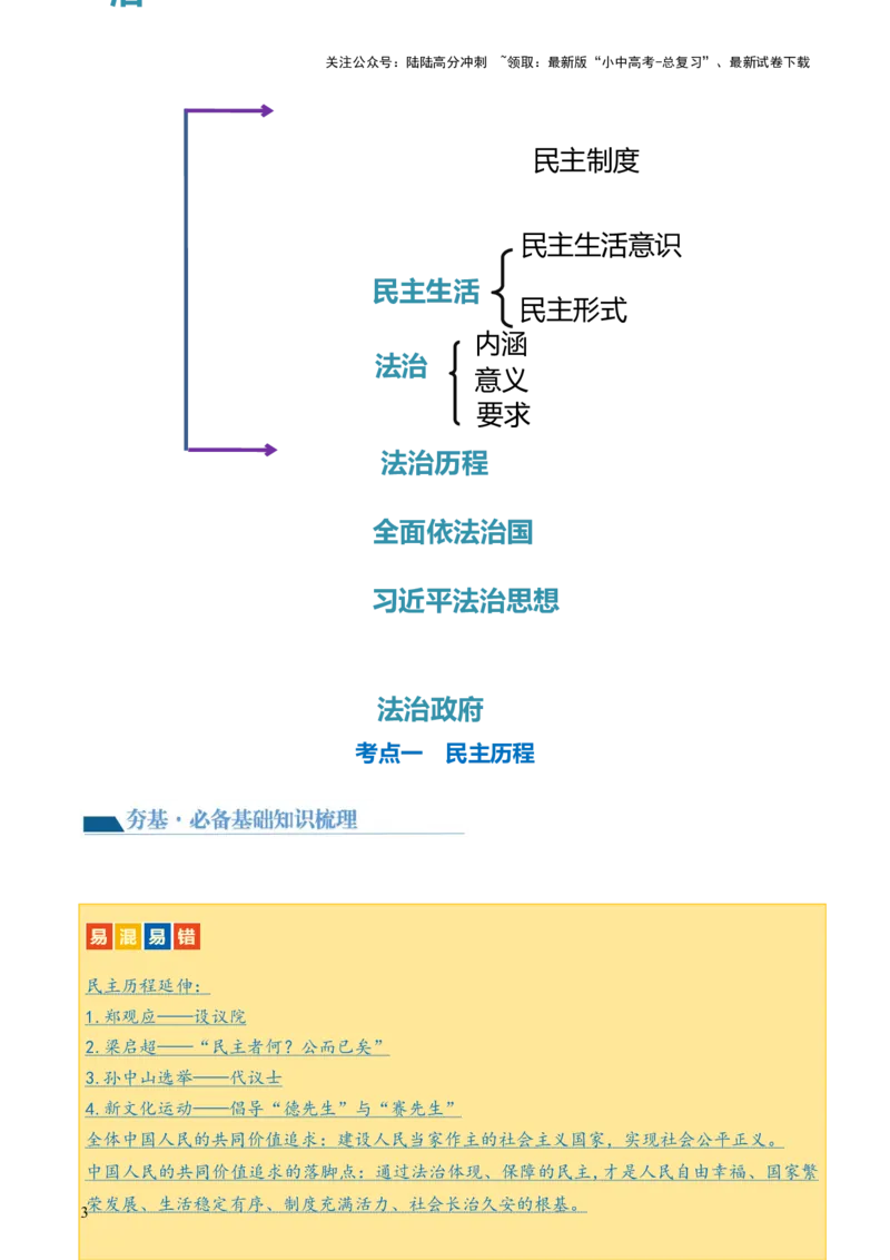 专题02民主与法治（讲义）-2024年中考道德与法治一轮复习讲练测（全国通用）_02中考总复习（2026版更新中）_07-道法-中考总复习_2024年中考复习资料_一轮复习_配套讲义