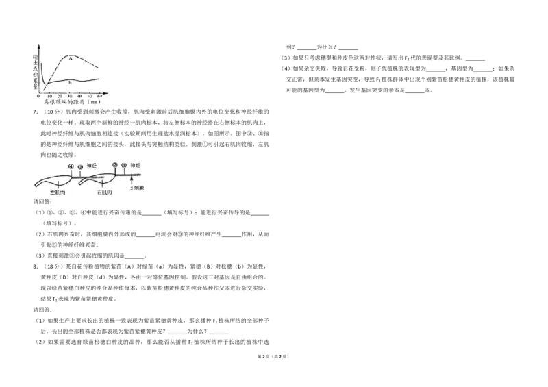 2008年全国统一高考生物试卷（全国卷Ⅰ）（原卷版）_全国卷+地方卷_6.生物_1.生物高考真题试卷_2008-2020年_全国卷_全国统一高考生物（新课标ⅰ）08-21_A3word版_PDF版（赠送）