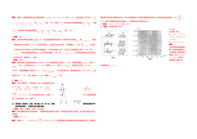 2009年海南高考物理试题及答案_全国卷+地方卷_4.物理_1.物理高考真题试卷_2008-2020年_地方卷_海南高考物理08-20_A3word版_答案版