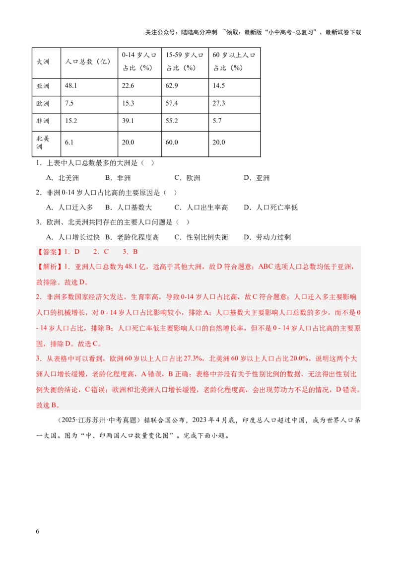 专题03居民与文化、发展与合作（全国通用）（第01期）（解析版）_02中考总复习（2026版更新中）_09-地理-中考总复习_2026年中考复习（更新中）
