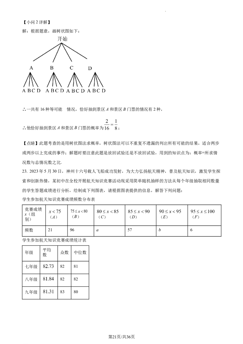 精品解析：2023年江苏省无锡市中考数学真题（解析版）_江苏省中考_01江苏省13市中考历年真题2008-2025新_、中考全套_江苏省中考历年真题_江苏省中考数学2008-2024