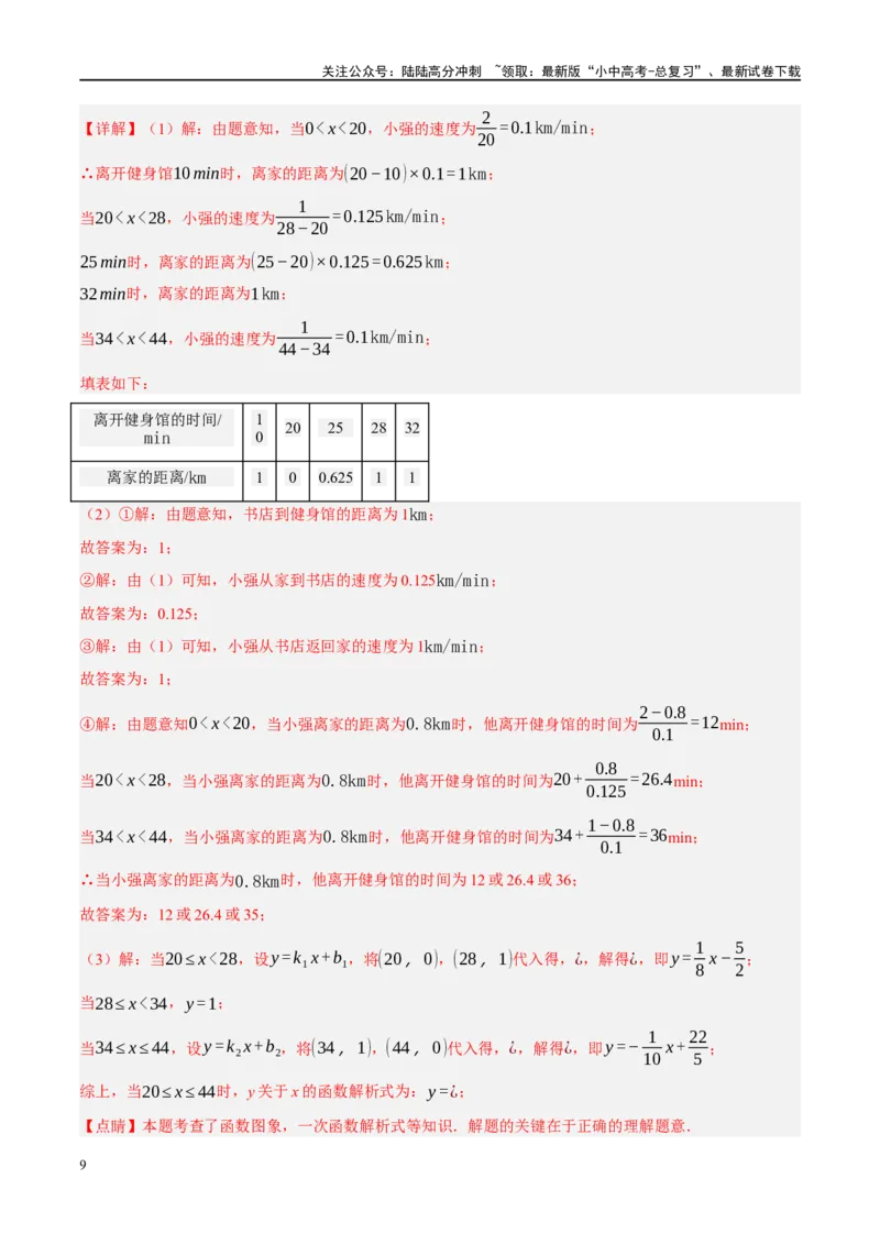 专题03函数、方程及不等式的应用（解析版）_02中考总复习（2026版更新中）_02-数学-中考总复习_2024年中考复习资料_一轮复习资料_❤综合复习❤
