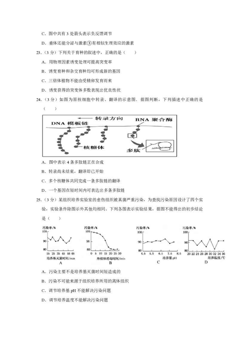 2008年江苏省高考生物试卷_全国卷+地方卷_6.生物_1.生物高考真题试卷_2008-2020年_地方卷_江苏高考生物07-20_A4word版_PDF版（赠送）