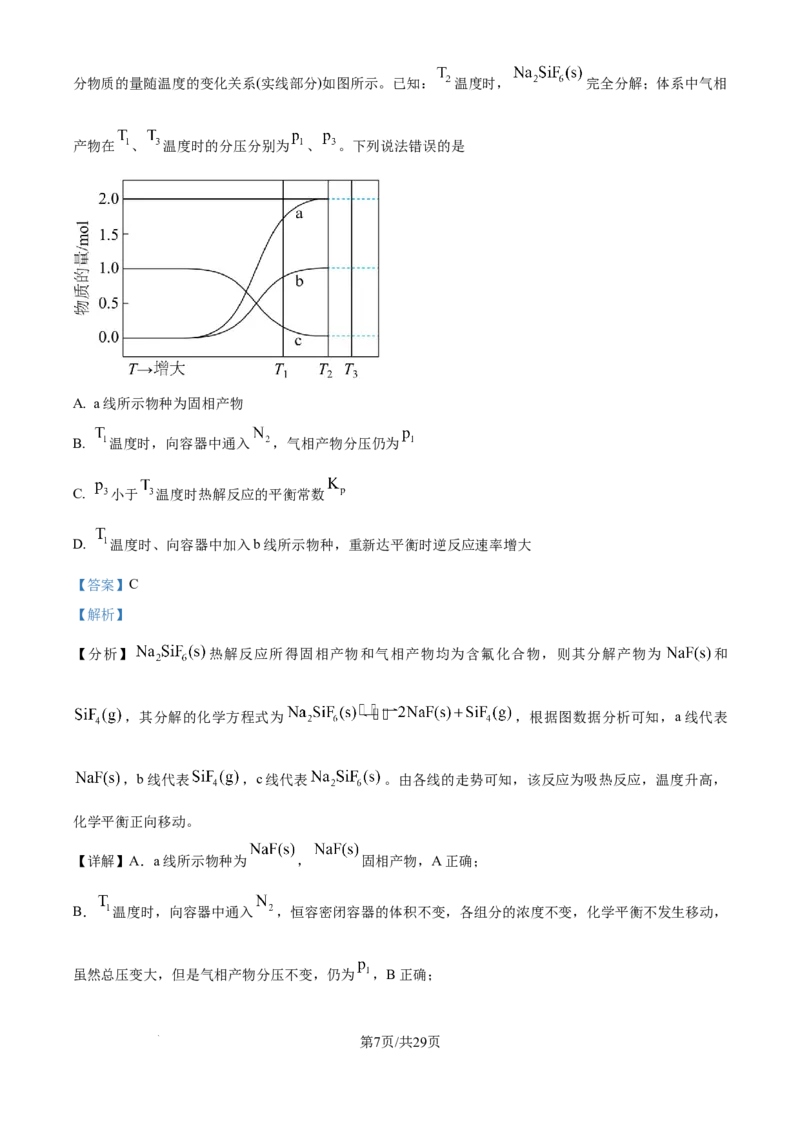 2025年山东高考真题化学试题（解析版）_2025全国各省高考真题+答案_24、山东卷（物理、政治、化学、历史、生物、地理）_参考版本2