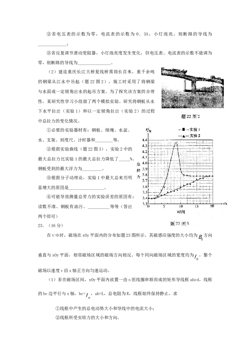 2007年重庆高考理科综合真题及答案_全国卷+地方卷_4.物理_1.物理高考真题试卷_1990-2007年各地高考历年真题_2001-2007年各地理综历年真题_重庆