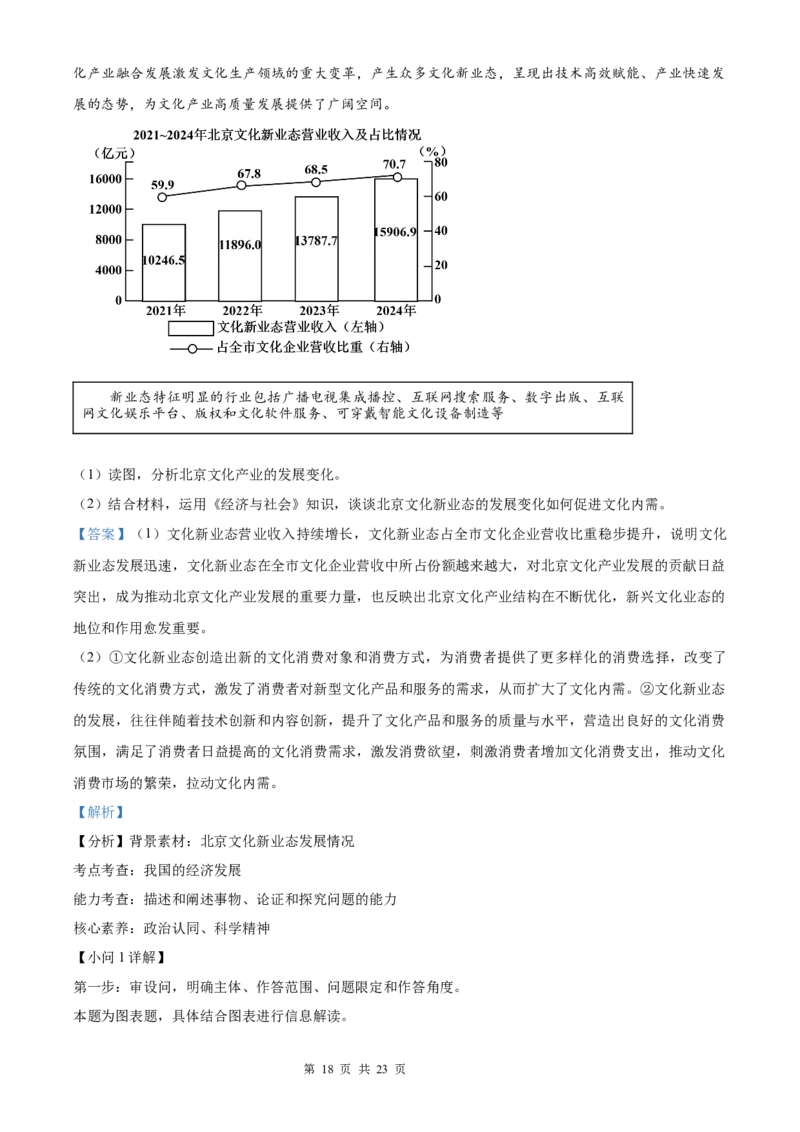 政治北京版2025年普通高等学校招生选择性考试（解析版）_2025全国各省高考真题+答案_3、北京卷（语数外物政化史生地）