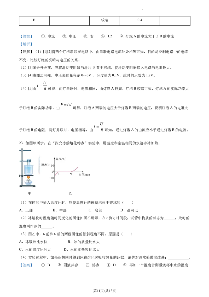 精品解析：2023年江苏省徐州市中考物理试题（解析版）_江苏省中考_01江苏省13市中考历年真题2008-2025新_、中考全套_江苏省中考历年真题_江苏省中考物理2008-2024